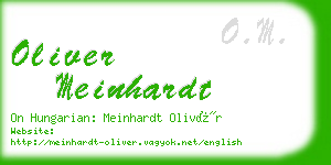 oliver meinhardt business card